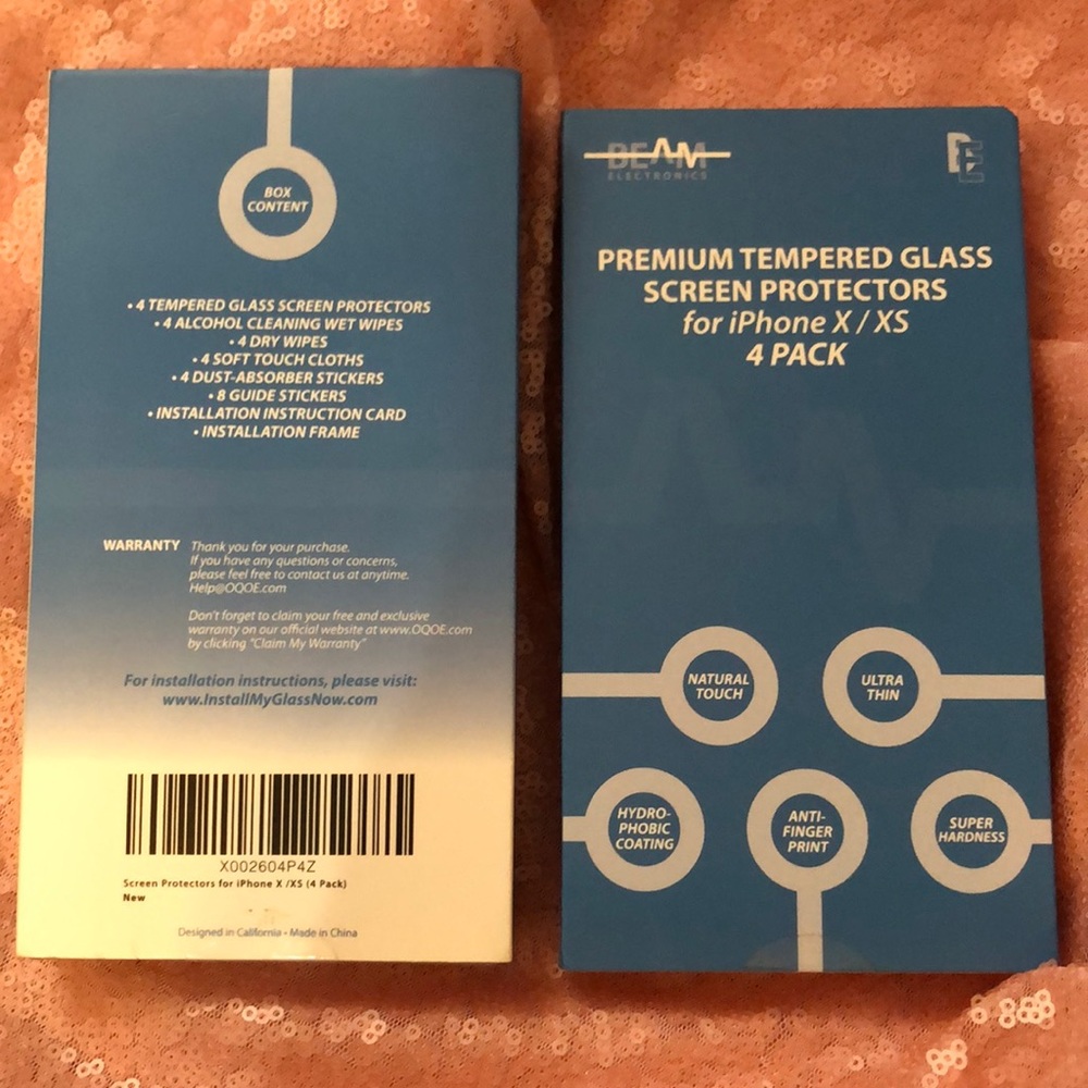 BEAM ELECTRONICS tempered glass protectors BNWT